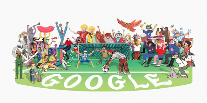جوجل تحتفل بانطلاق بطولة كأس العالم 2018