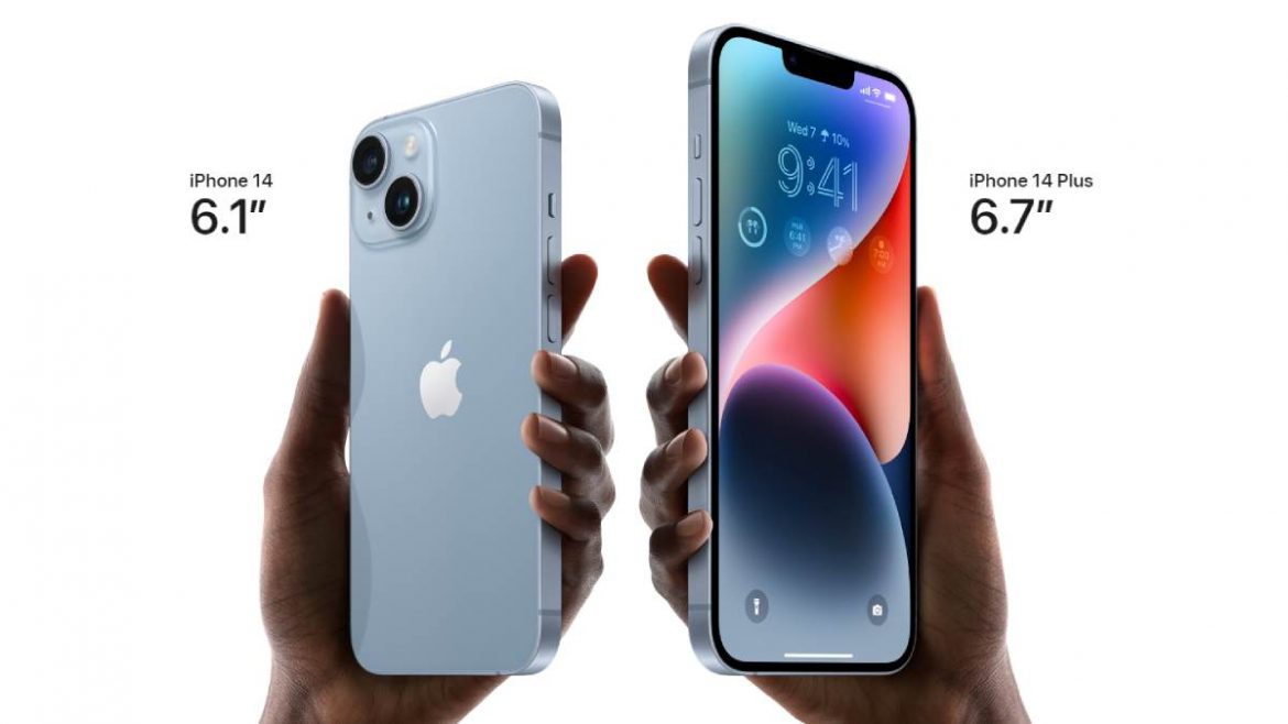 size difference between iphone 13 and 14 plus